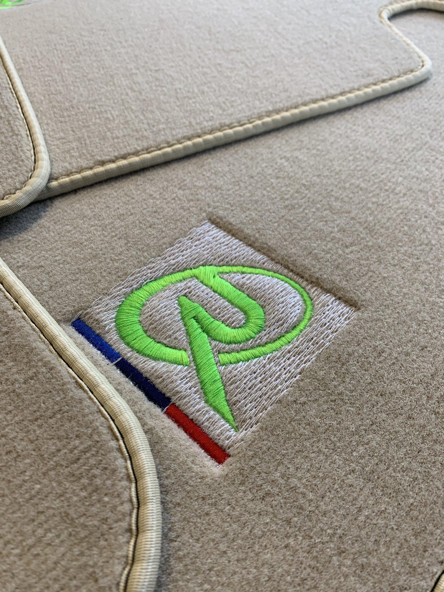 Beige Floor Mats For BMW 6 Series G32 GT Gran Turismo ROVBUT Brand Tailored Set Perfect Fit Green SNIP Collection - AutoWin