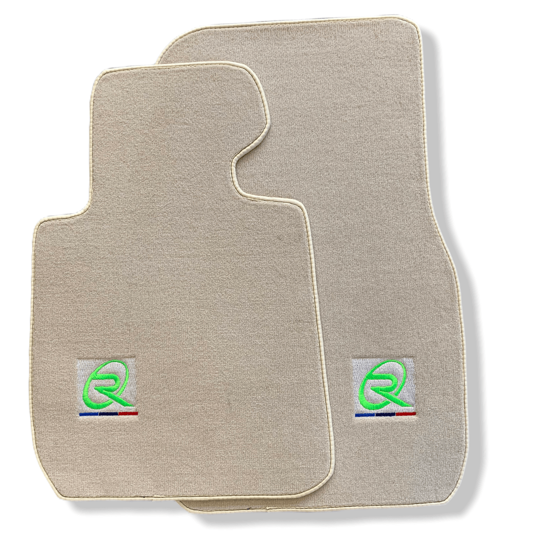 Beige Floor Mats For BMW 7 Series E66 ROVBUT Brand Tailored Set Perfect Fit Green SNIP Collection - AutoWin