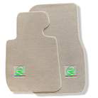 Beige Floor Mats For BMW 7 Series G11 ROVBUT Brand Tailored Set Perfect Fit Green SNIP Collection - AutoWin