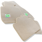 Beige Floor Mats For BMW M2 Series F87 ROVBUT Brand Tailored Set Perfect Fit Green SNIP Collection - AutoWin