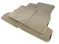 Beige Floor Mats For BMW M5 Series F90 With M Package AutoWin Brand - AutoWin