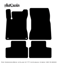 Beige Floor Mats For Mercedes Benz A-Class W177 Hatchback Hybrid (2019-2023) | Limited Edition - AutoWin