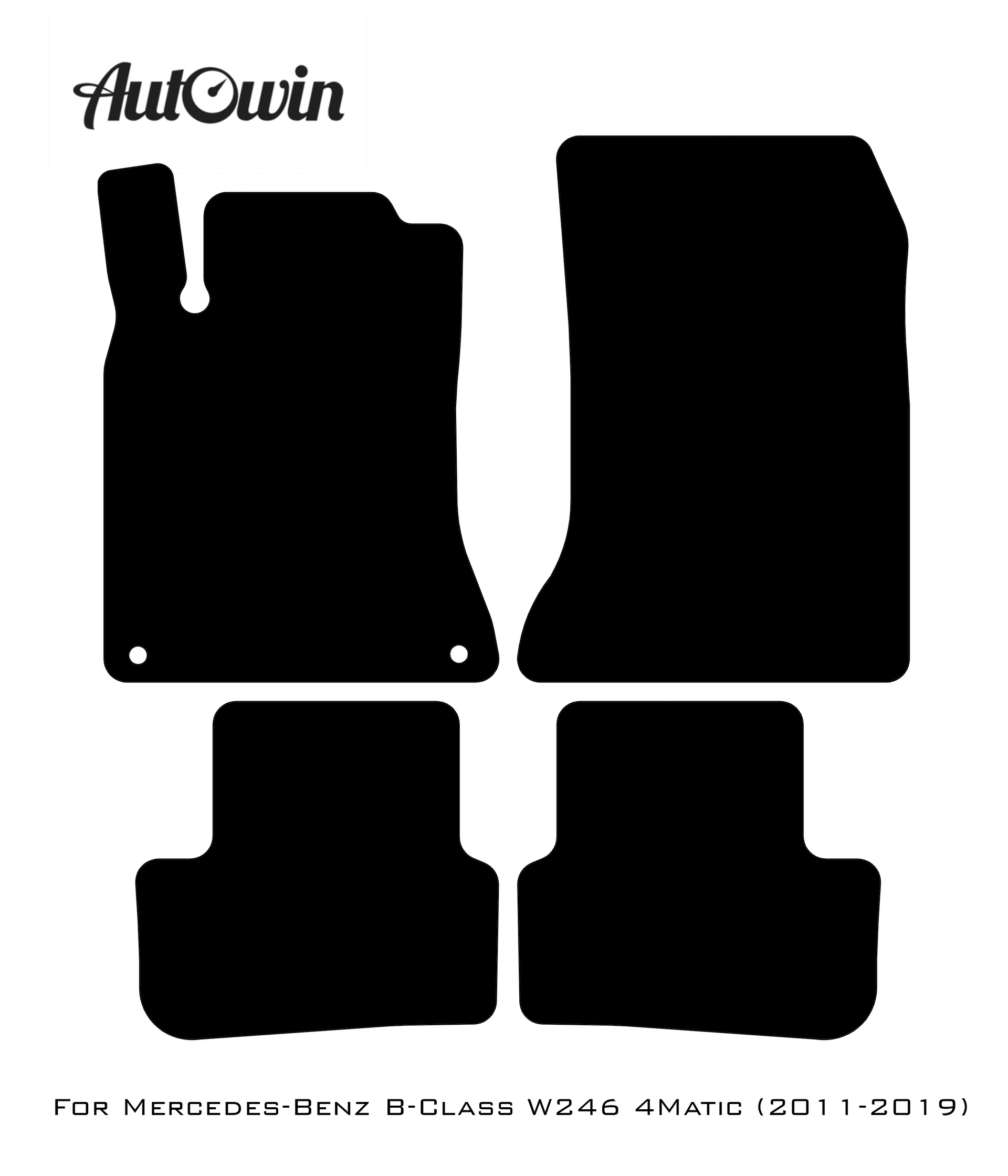 Beige Floor Mats For Mercedes Benz B-Class W246 4Matic (2011-2019) | Limited Edition - AutoWin