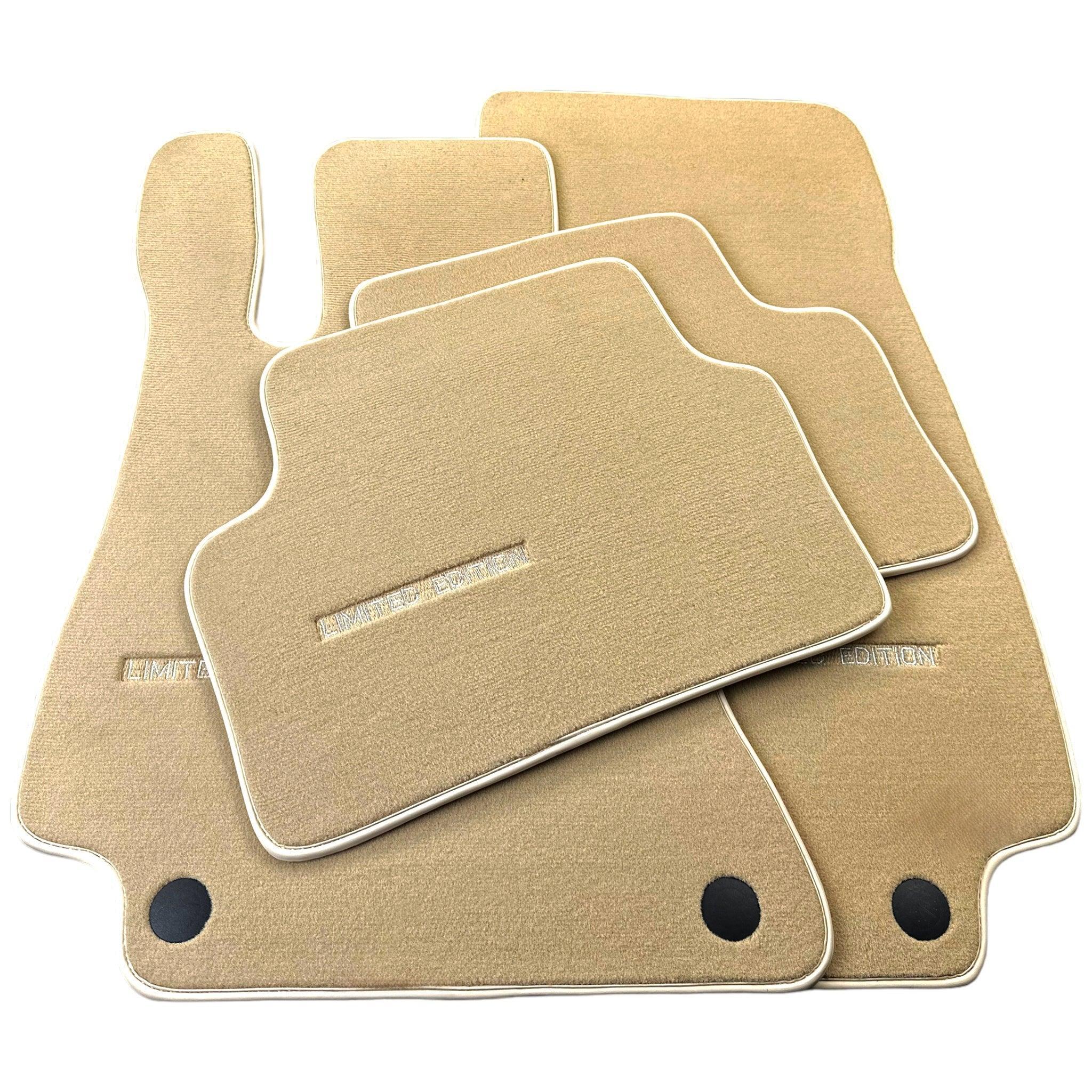 Beige Floor Mats For Mercedes Benz GLE-Class C167 Coupe (2020-2023) | Limited Edition - AutoWin