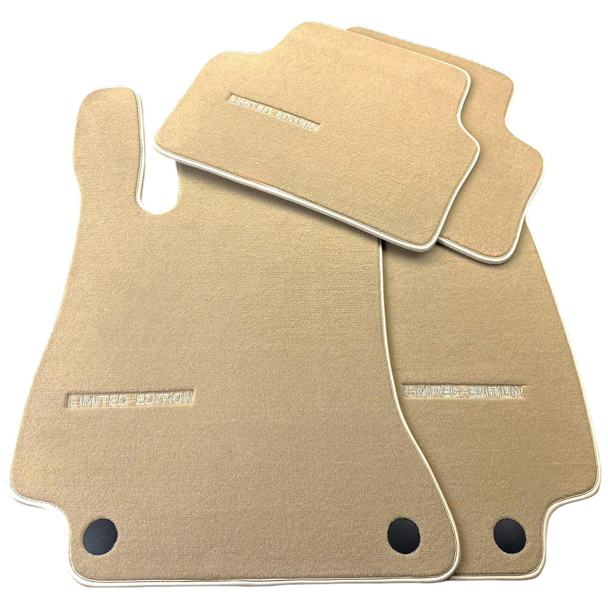 Beige Floor Mats For Mercedes Benz GLE-Class C167 Coupe (2020-2023) | Limited Edition - AutoWin