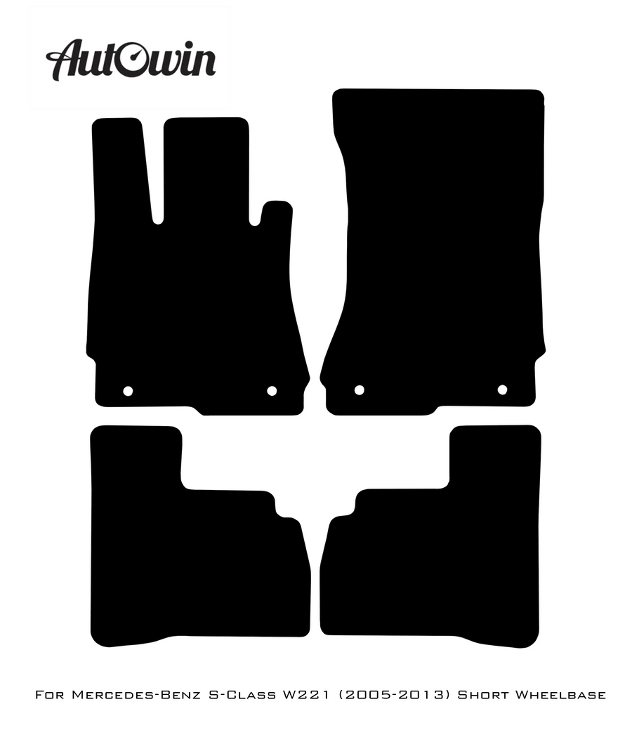 Beige Floor Mats For Mercedes Benz S-Class W221 (2005-2013) Short Wheelbase | Limited Edition - AutoWin