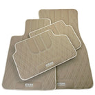 Beige Leather Floor Floor Mats For BMW 4 Series F32 - AutoWin