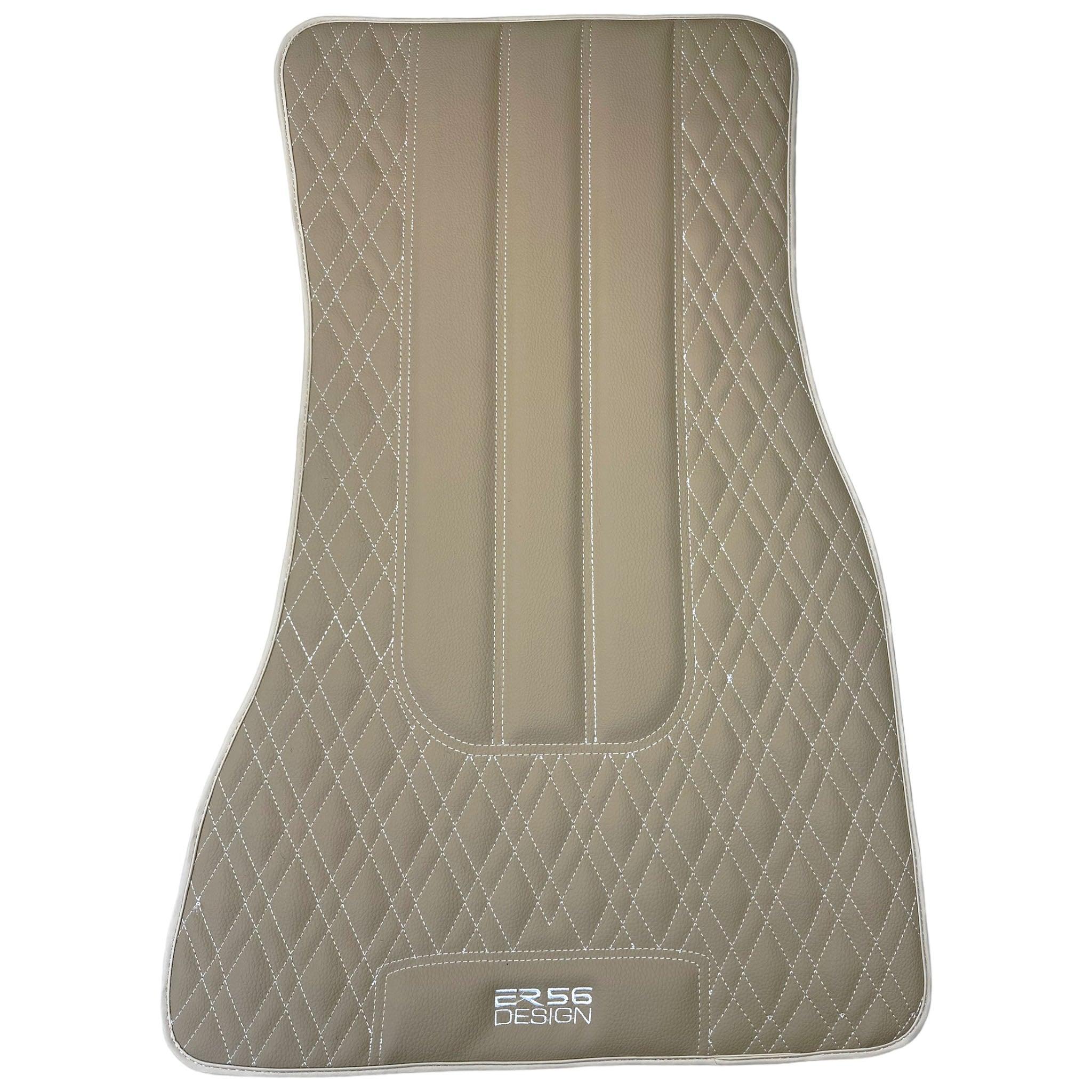 Beige Leather Floor Floor Mats For BMW 5 Series F07 Gt - AutoWin