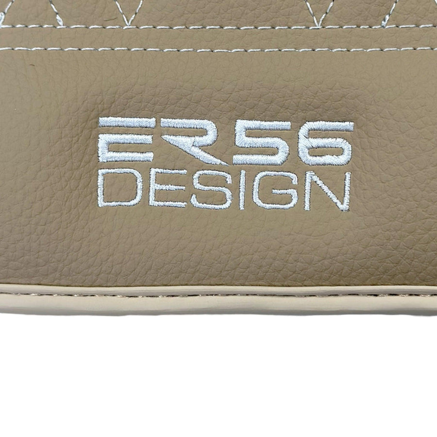 Beige Leather Floor Floor Mats For BMW X4 Series F26 - AutoWin