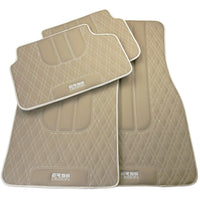 Beige Leather Floor Floor Mats For BMW X4 Series G02 - AutoWin