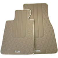 Beige Leather Floor Mats For BMW 2 Series F23 Convertible - AutoWin