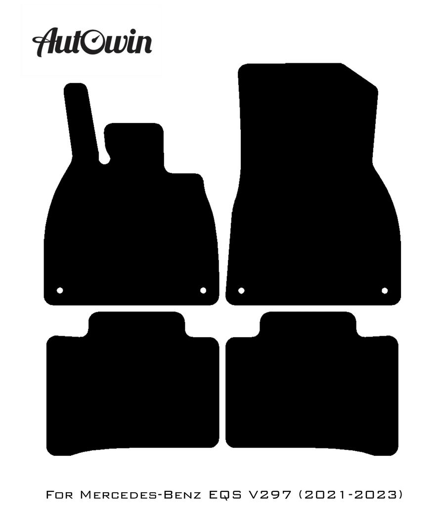 Beige Leather Floor Mats For Mercedes Benz EQS-Class V297 (2021-2023) | ER56 Design - AutoWin
