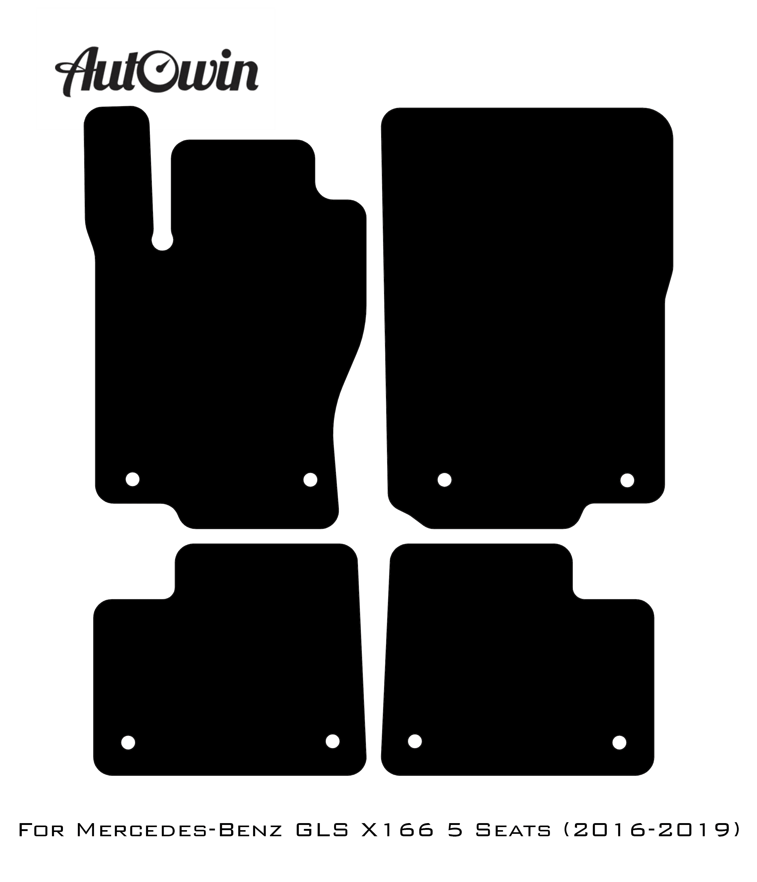 Beige Leather Floor Mats For Mercedes Benz GLS-Class X166 (2016-2019) | ER56 Design - AutoWin