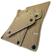 Beige Leather Floor Mats For Mercedes Benz S-Class A217 Convertible (2014-2023) | ER56 Design - AutoWin