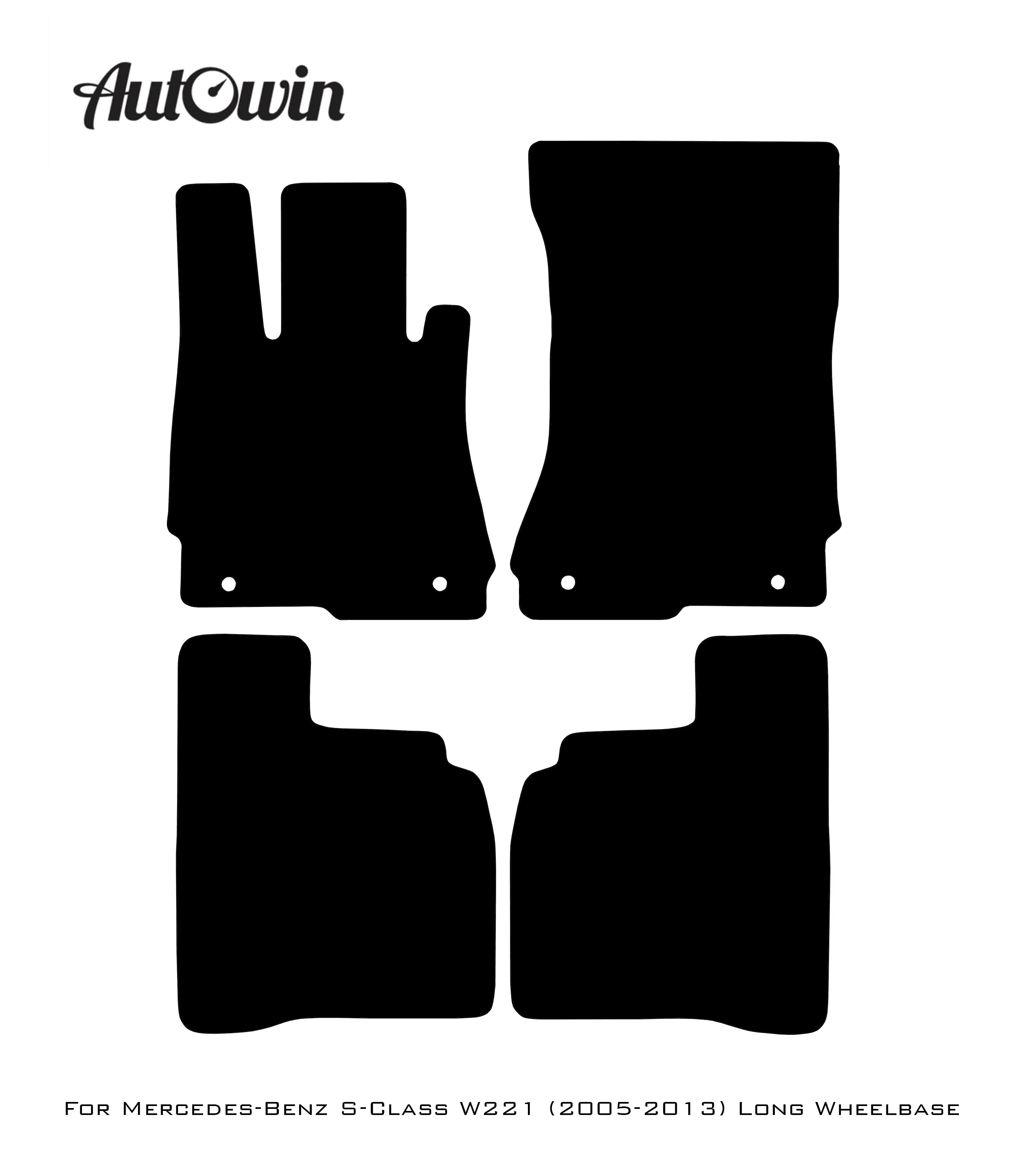 Beige Leather Floor Mats For Mercedes Benz S-Class W221 (2005-2013) Long Wheelbase | ER56 Design - AutoWin