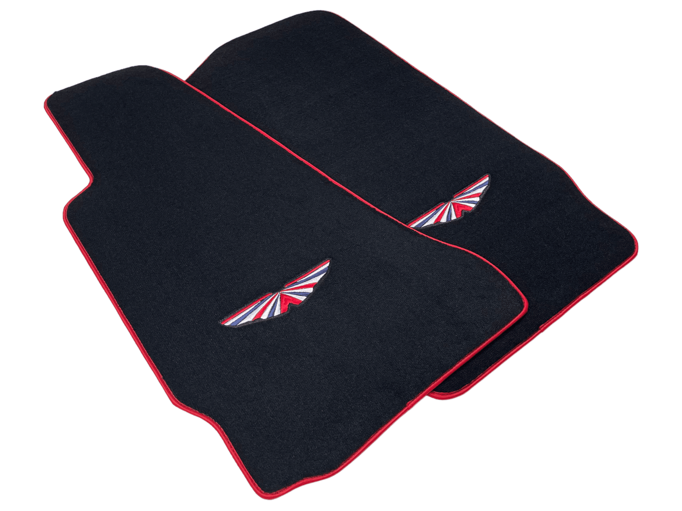 Black Floor Mats For Aston Martin V8 Vantage (2005–2023) Red Trim - AutoWin