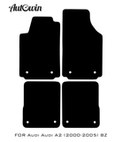 Black Floor Mats for Audi A2 2000-2005 8Z | Fighter Jet Edition - AutoWin