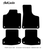 Black Floor Mats for Audi A3 - 3-door Hatchback (2003-2012) | Fighter Jet Edition - AutoWin