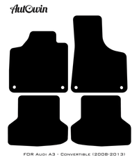 Black Floor Mats for Audi A3 - Convertible (2008-2013) | No Steps - AutoWin