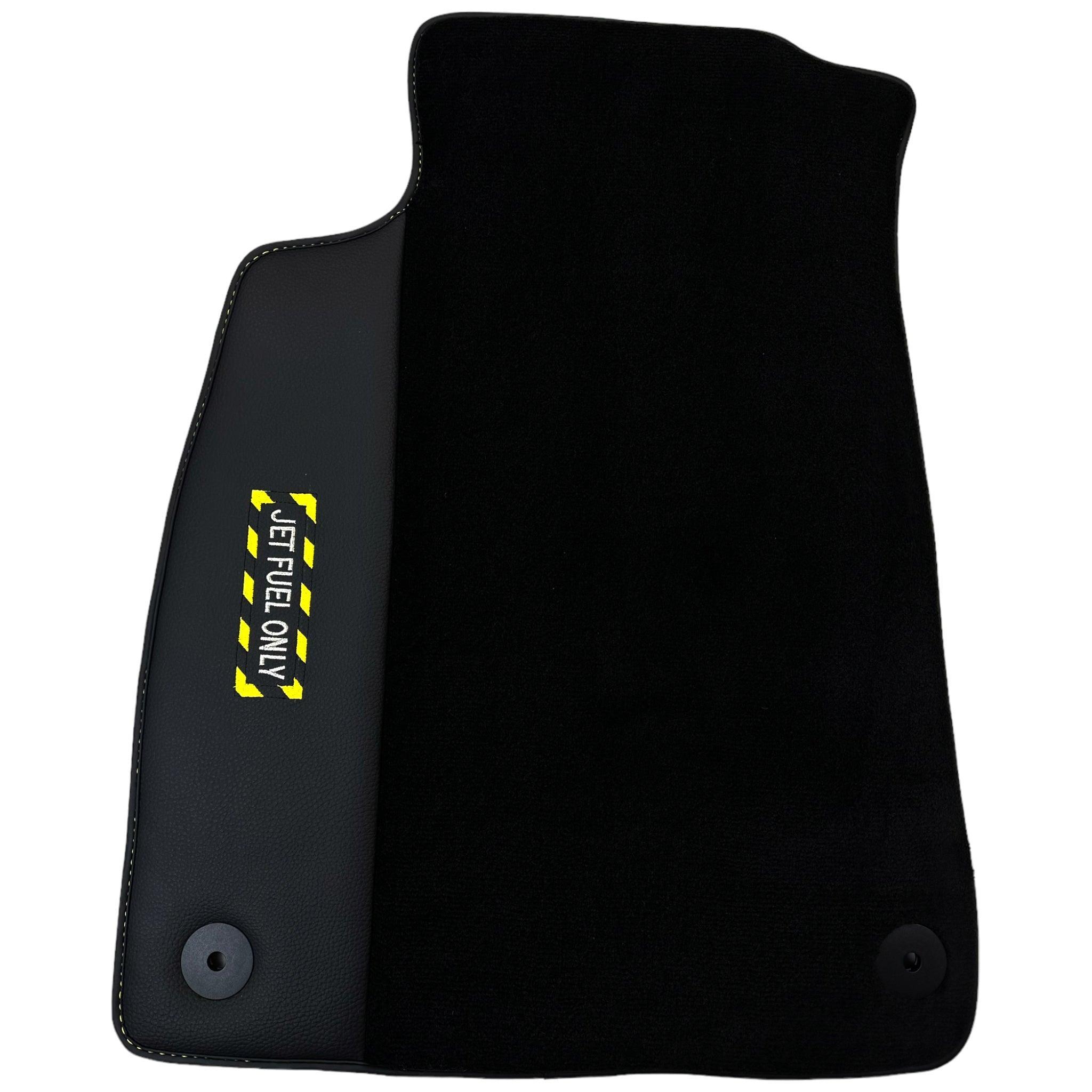 Black Floor Mats for Audi A4 - B6 Convertible (2002-2006) | Fighter Jet Edition - AutoWin