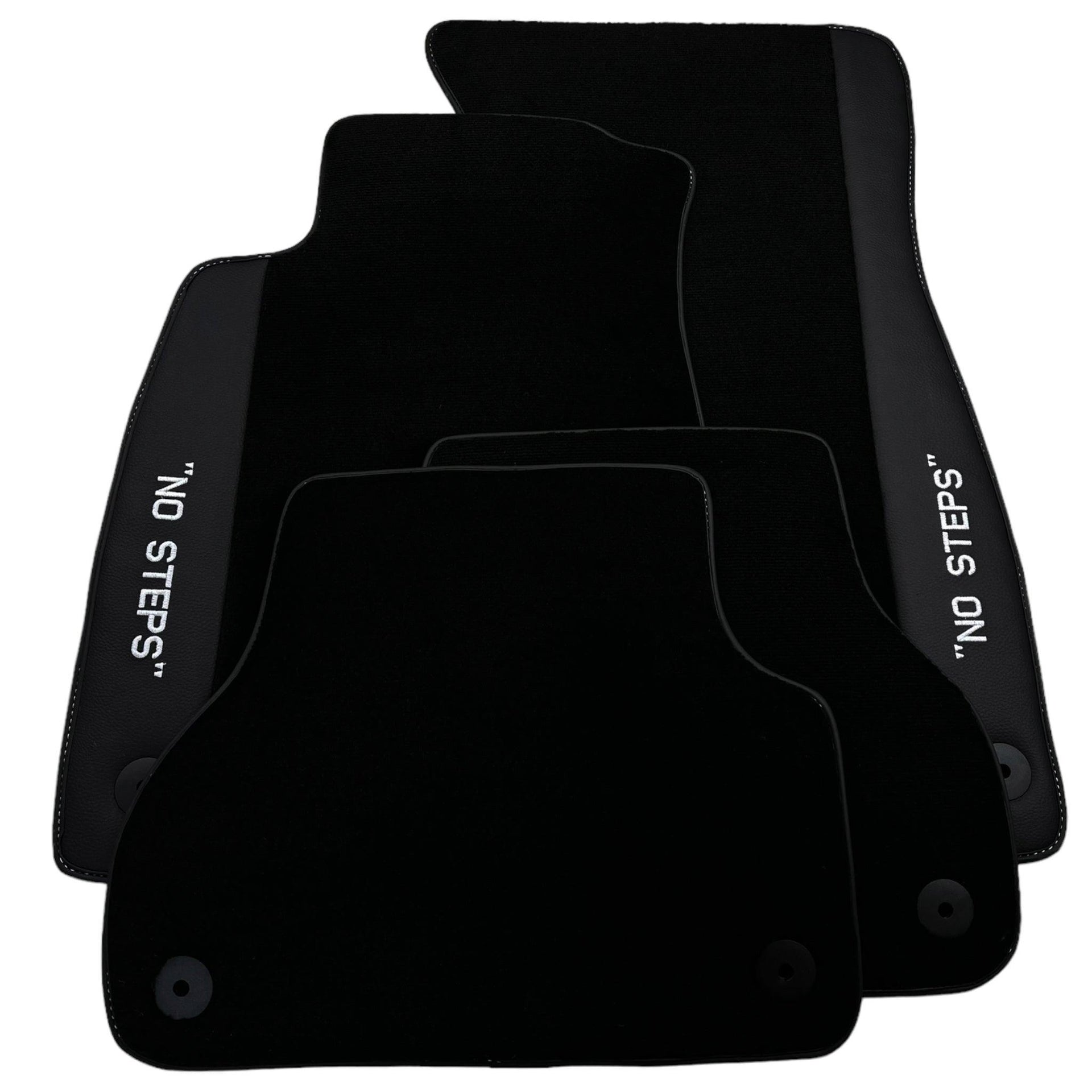 Black Floor Mats for Audi A4 - B7 Sedan (2005-2008) | No Steps - AutoWin