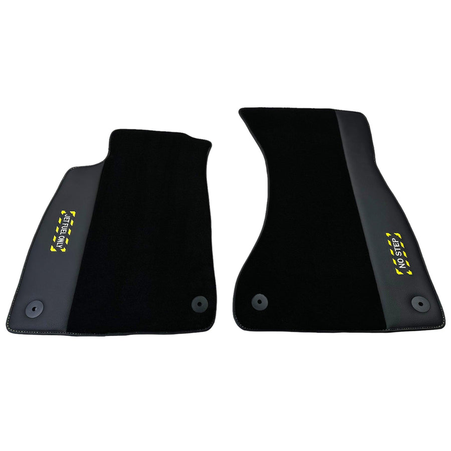 Black Floor Mats for Audi A4 - B8 Avant (2008-2015) | Fighter Jet Edition - AutoWin