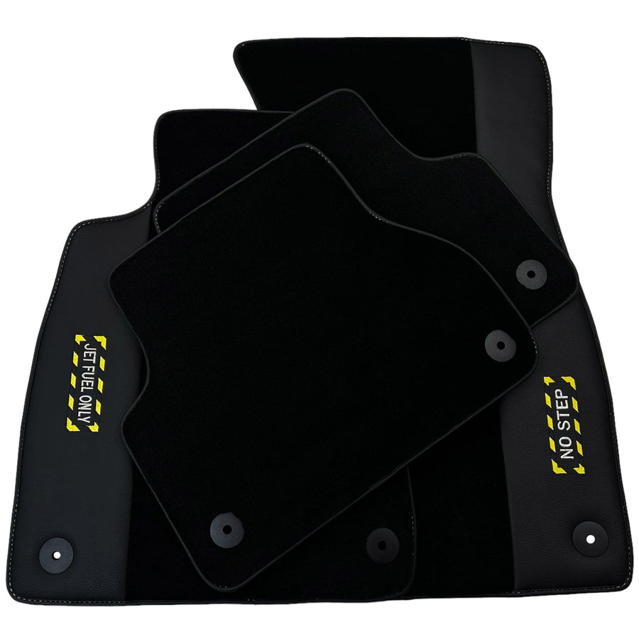Black Floor Mats for Audi A4 - B8 Avant (2008-2015) | Fighter Jet Edition - AutoWin