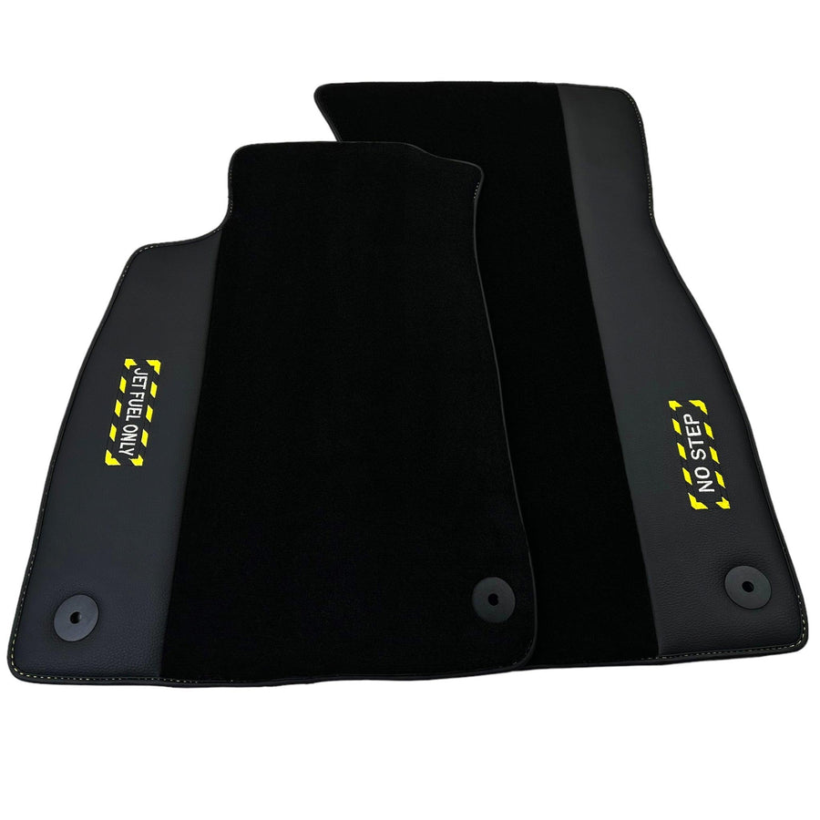 Black Floor Mats for Audi A4 - B8 Avant (2008-2015) | Fighter Jet Edition - AutoWin