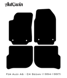 Black Floor Mats for Audi A6 - C4 Sedan (1994-1997) | No Steps - AutoWin