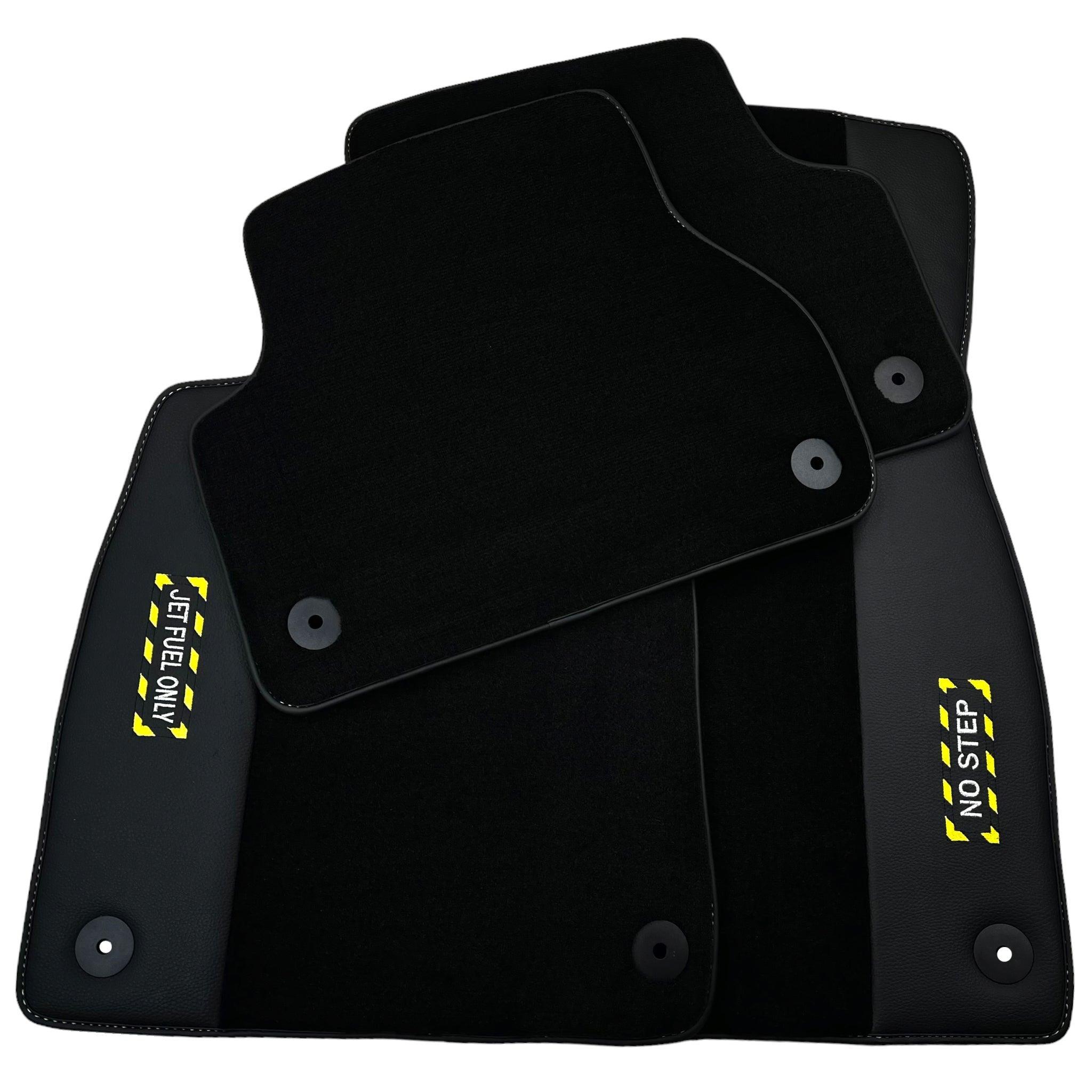 Black Floor Mats for Audi A6 - C6 Avant (2004-2008) | Fighter Jet Edition - AutoWin