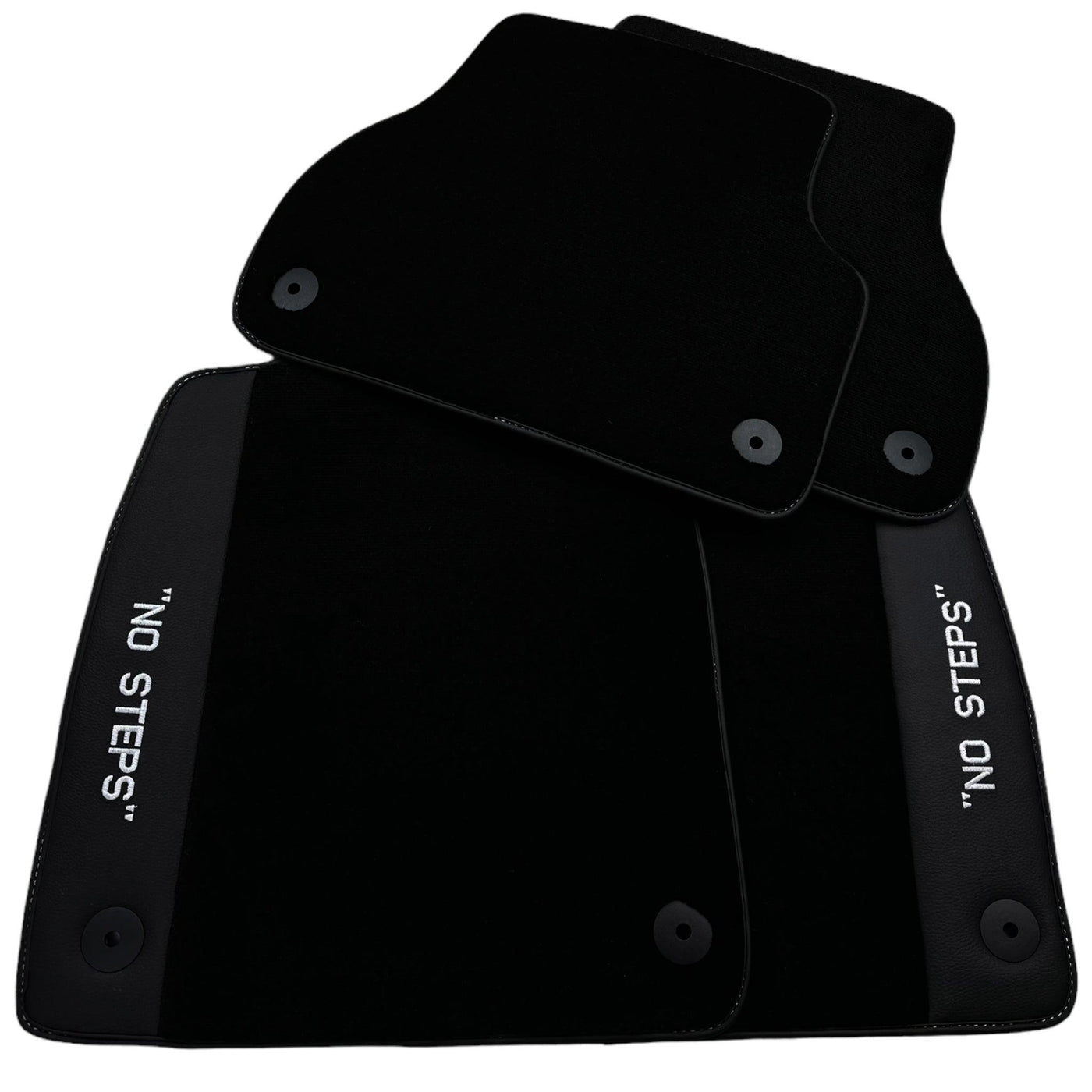 Black Floor Mats for Audi A6 - C6 Sedan Long (2004-2008) | No Steps - AutoWin