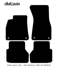 Black Floor Mats for Audi A6 - C8 Sedan (2018-2023) | No Steps - AutoWin