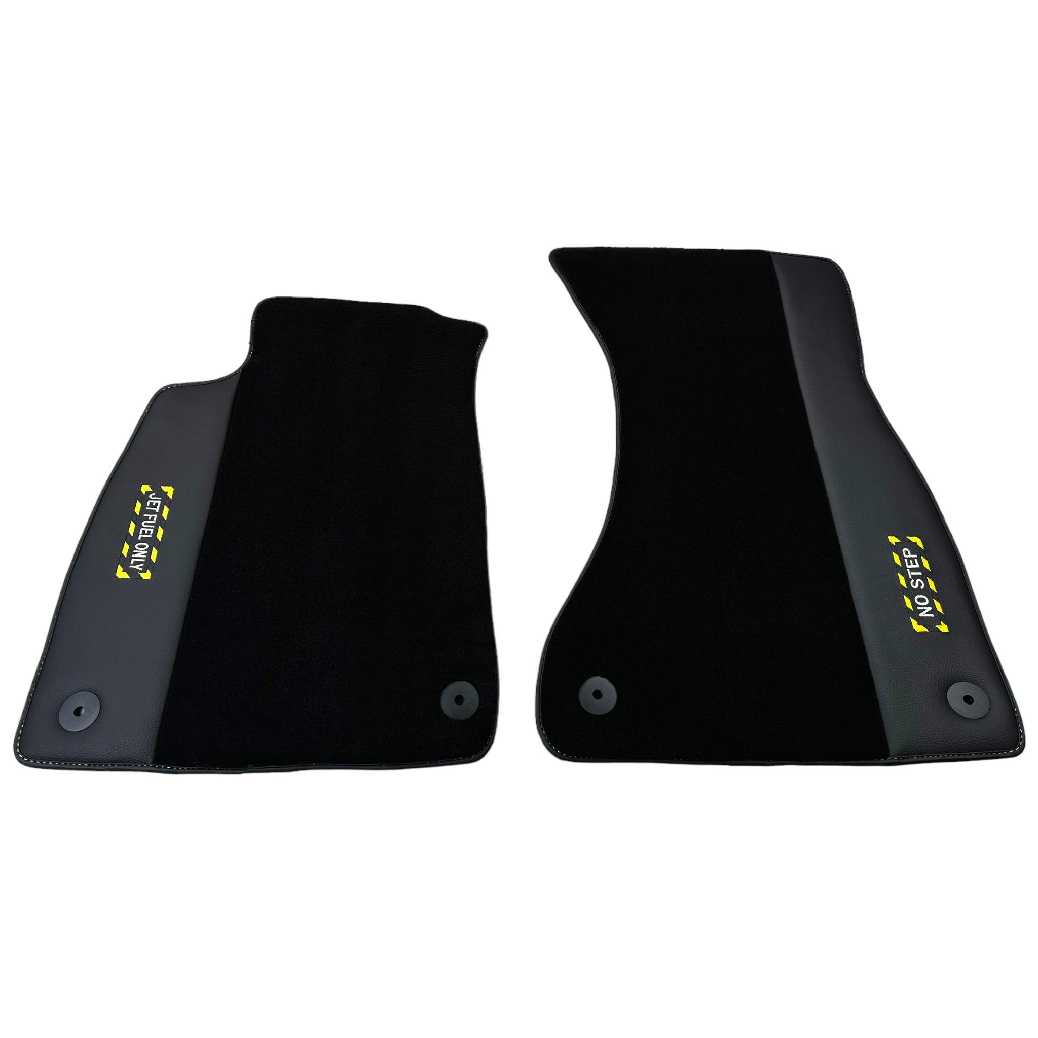 Black Floor Mats for Audi A7 - C7 (2010-2018) | Fighter Jet Edition - AutoWin