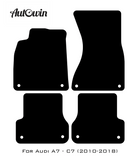Black Floor Mats for Audi A7 - C7 (2010-2018) | Fighter Jet Edition - AutoWin