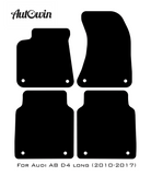 Black Floor Mats for Audi A8 A8 D4 Long (2010-2017) | Fighter Jet Edition - AutoWin