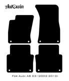 Black Floor Mats for Audi A8 D3 (2002-2010) | Fighter Jet Edition - AutoWin