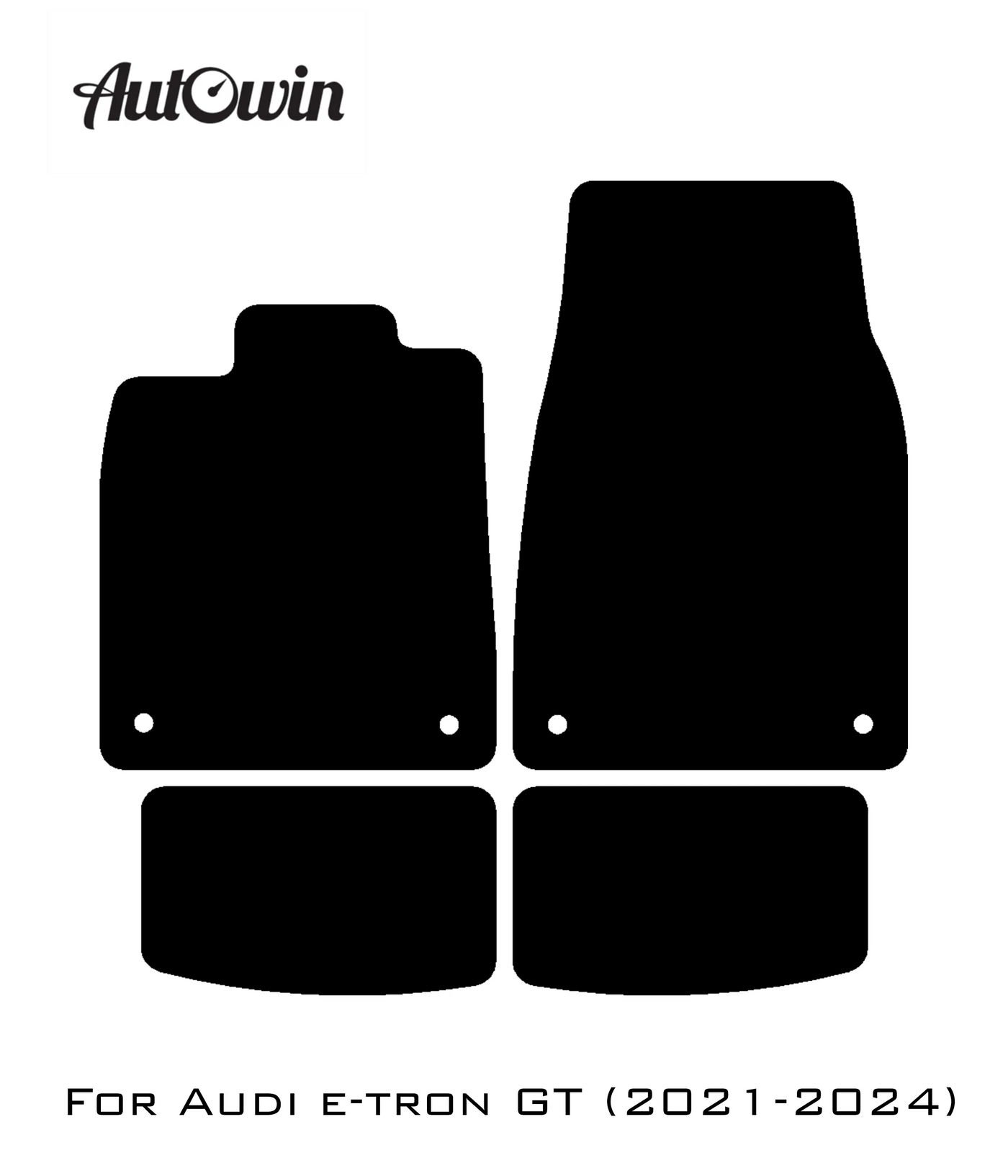 Black Floor Mats for Audi e-tron GT (2021-2024) | No Steps - AutoWin