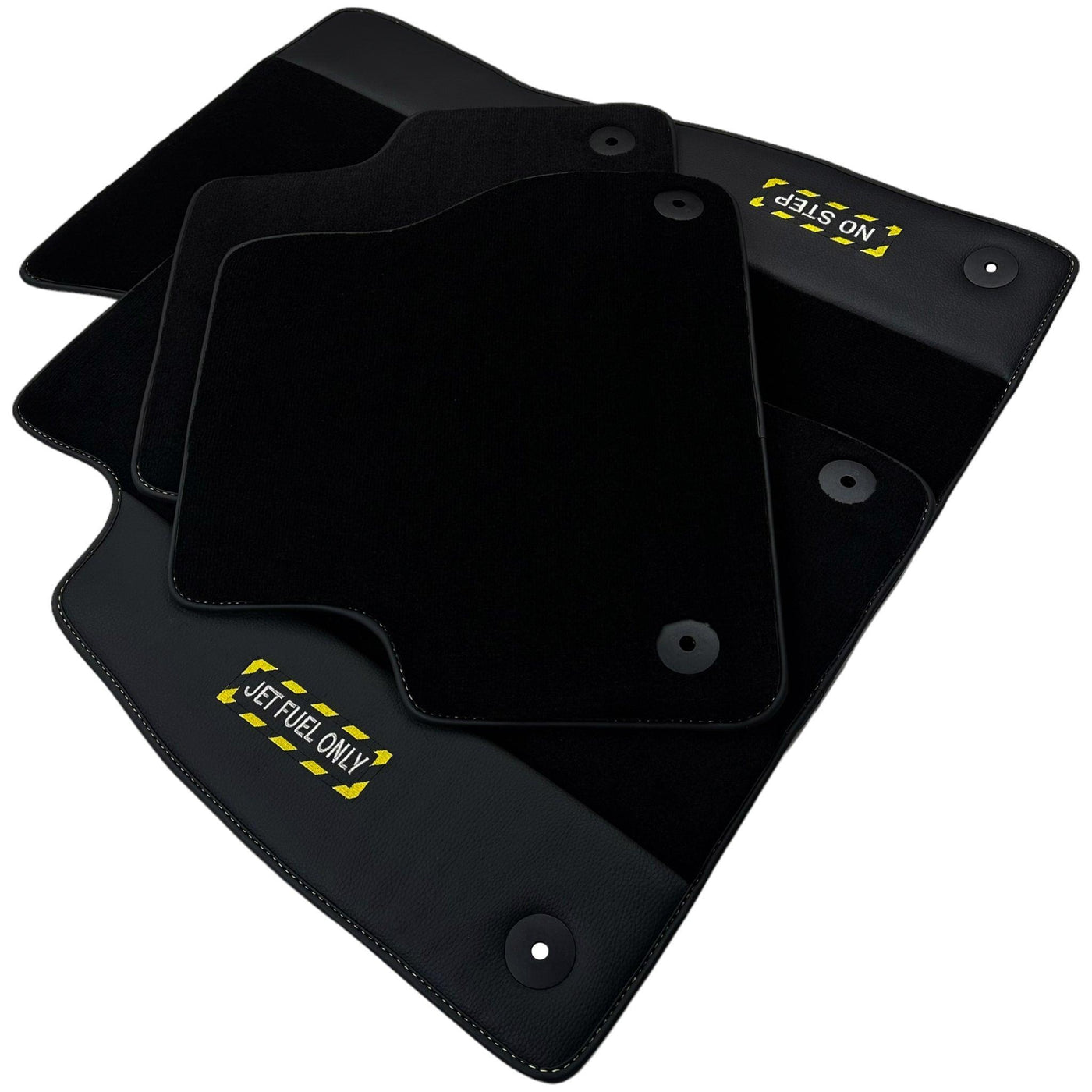 Black Floor Mats for Audi Q7 4M (2019-2023) | Fighter Jet Edition - AutoWin