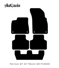 Black Floor Mats for Audi Q7 4M (2019-2023) | No Steps - AutoWin
