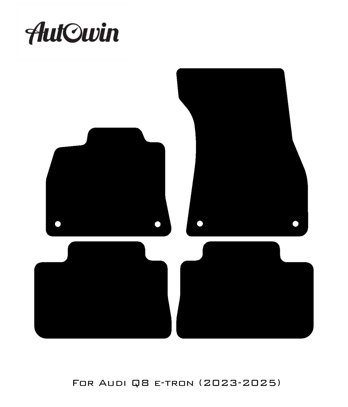 Black Floor Mats for Audi Q8 e-tron (2023-2025) | No Steps - AutoWin