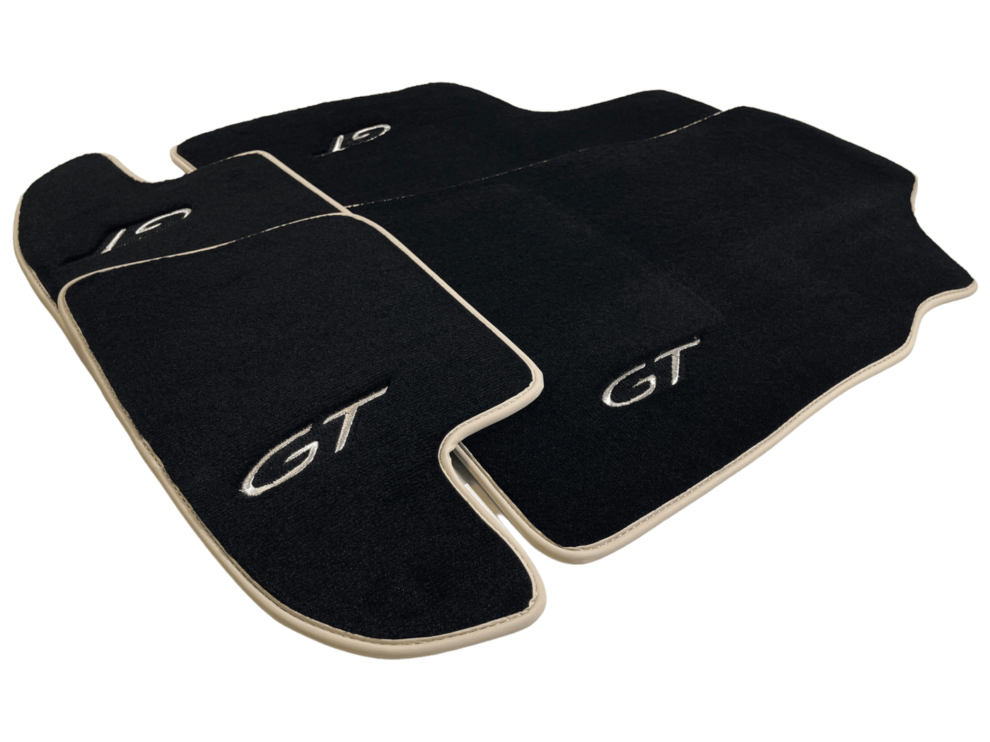 Black Floor Mats For Bentley Continental GT 2003–2011 With Beige Trim - AutoWin
