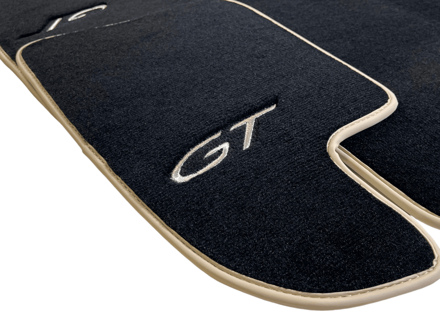 Black Floor Mats For Bentley Continental GT 2003–2011 With Beige Trim - AutoWin