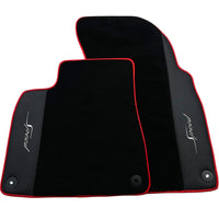Black Floor Mats for Bentley Flying Spur (2013-2019) with Leather | Red Trim - AutoWin