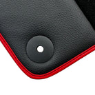 Black Floor Mats for Bentley Mulsanne (2010-2020) with Leather | Red Trim - AutoWin