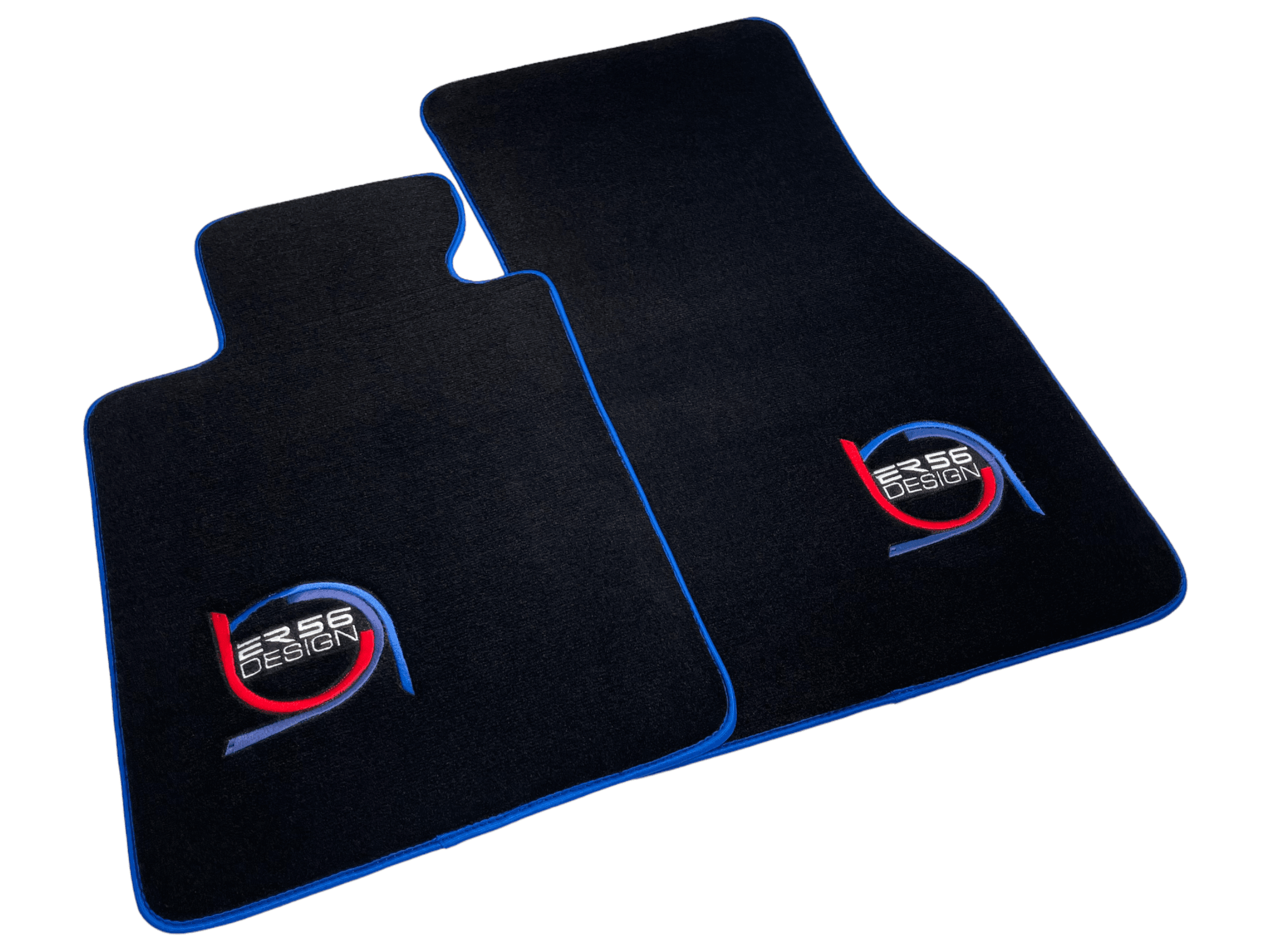 Black Floor Mats For BMW 1 Series F21 3-door Hatchback ER56 Design Limited Edition Blue Trim - AutoWin