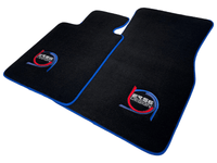 Black Floor Mats For BMW 2 Series G42 2-door Coupe ER56 Design Limited Edition Blue Trim - AutoWin