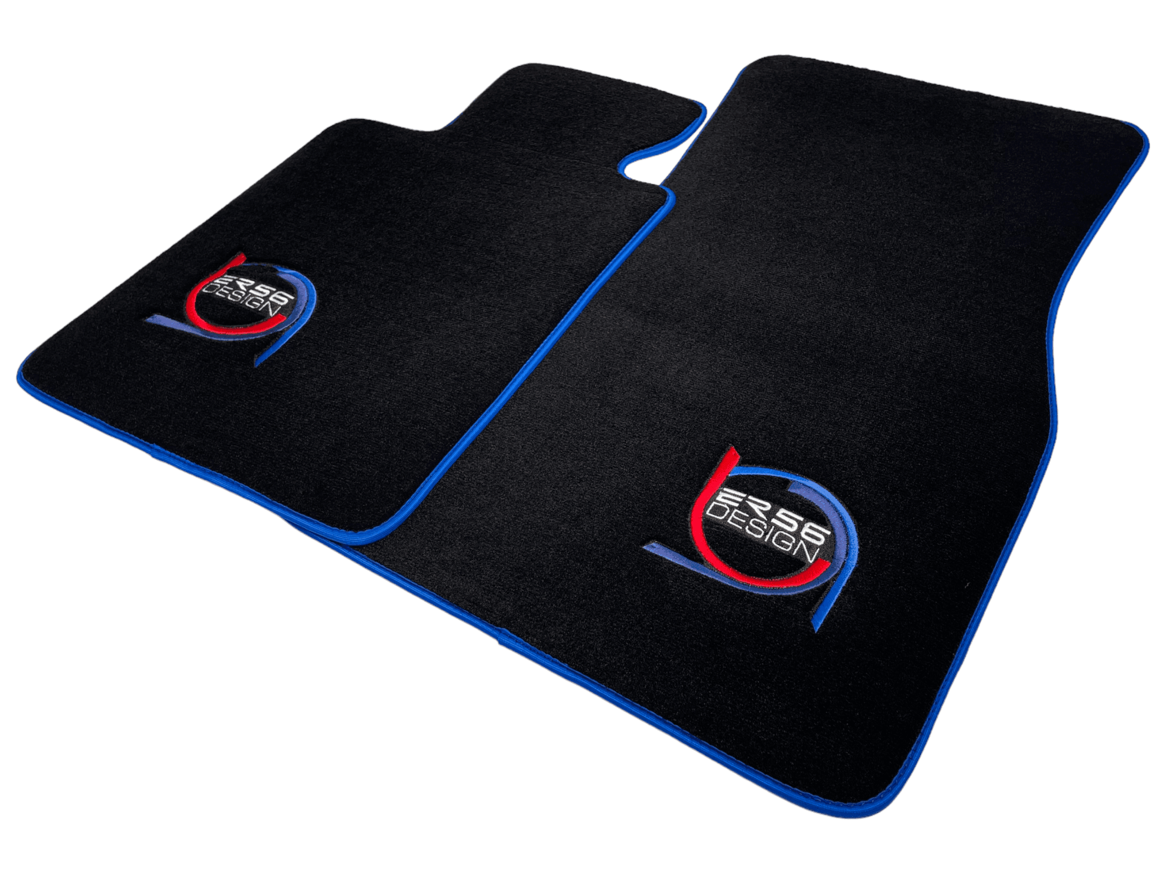 Black Floor Mats For BMW 3 Series E36 2-door Coupe ER56 Design Limited Edition Blue Trim - AutoWin