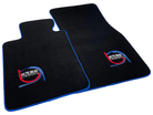 Black Floor Mats For BMW 3 Series E46 4-door Sedan ER56 Design Limited Edition Blue Trim - AutoWin