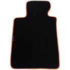 Black Floor Mats For BMW 3 Series E90 | Orange Trim - AutoWin