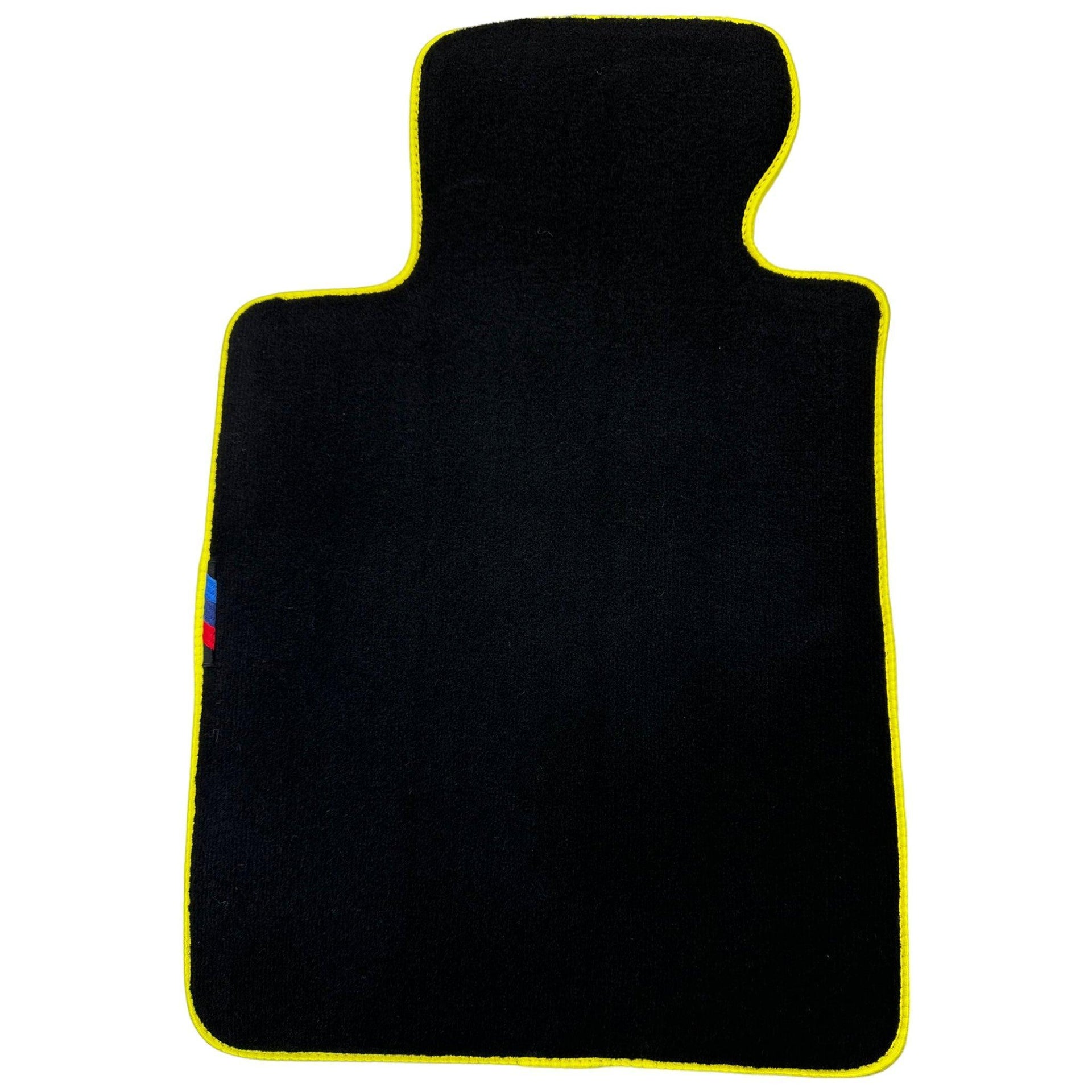 Black Floor Mats For BMW 3 Series E92 | Yellow Trim - AutoWin